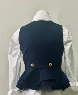 Chalequillo Niña Azul Marino doble volante