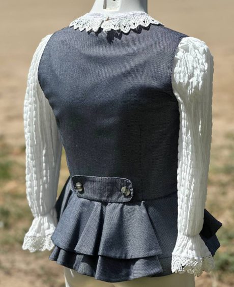 Chalequillo Niña Gris Oscuro