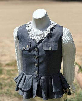 Chalequillo Niña Gris Oscuro