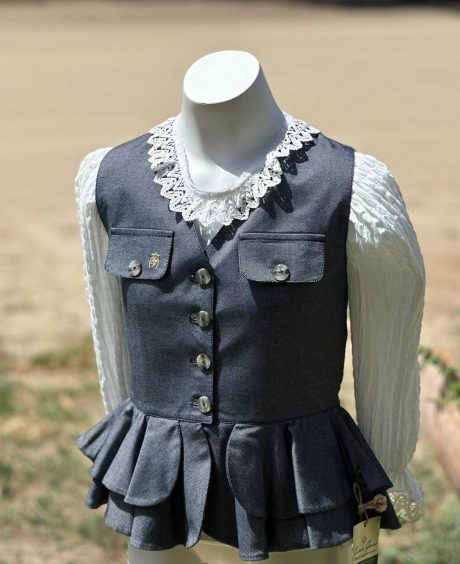 Chalequillo Niña Gris Oscuro