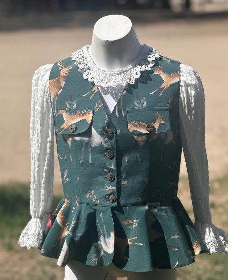 Chalequillo Niña Ciervos Verde