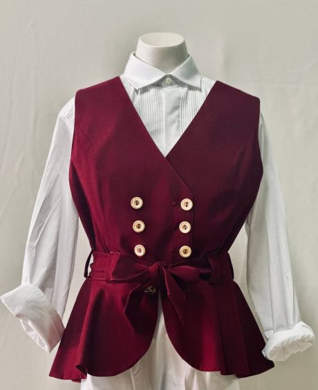 Chalequillo Mujer Burdeos Cruzado