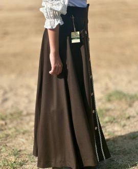 Falda Capa Niña Marrón