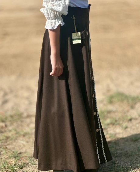 Falda Capa Niña Marrón