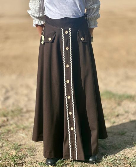 Falda Capa Niña Marrón