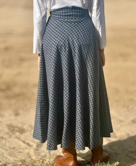 Falda Niña Cuadros Azul