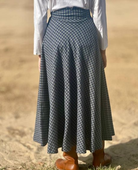 Falda Niña Cuadros Azul