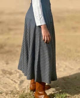 Falda Niña Cuadros Azul