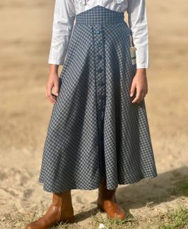 Falda Niña Cuadros Azul