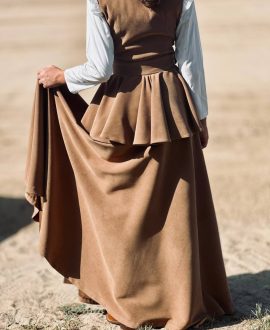 Vestido Antelina Marrón