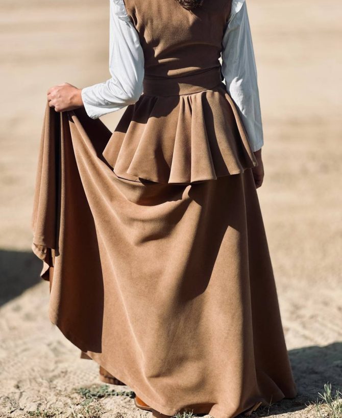 Vestido Antelina Marrón