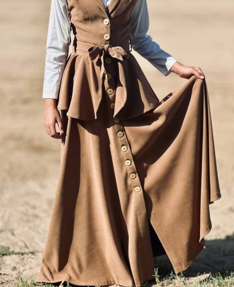 Vestido Antelina Marrón