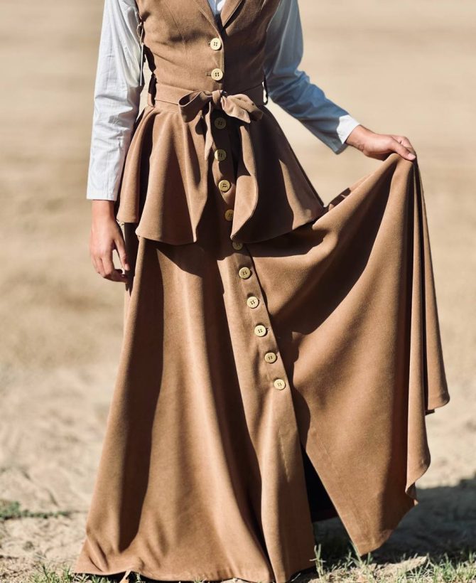 Vestido Antelina Marrón