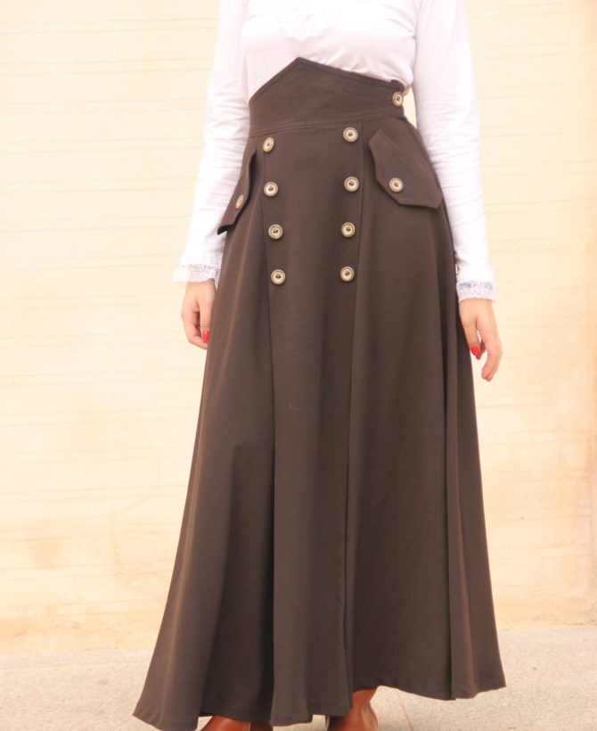 Falda Capa Marrón