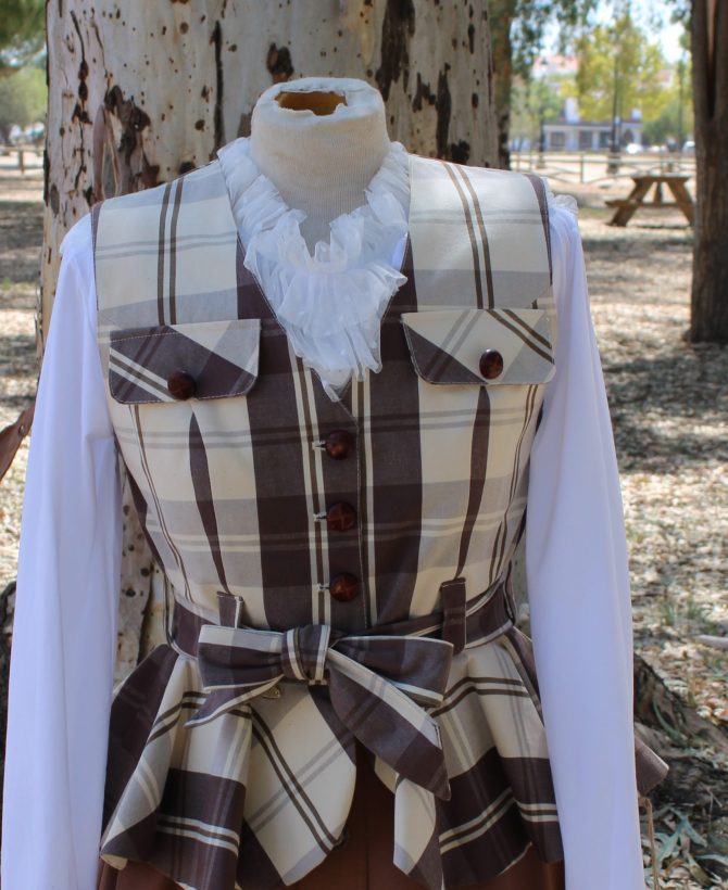 Chalequillo Mujer Cuadros Marrón