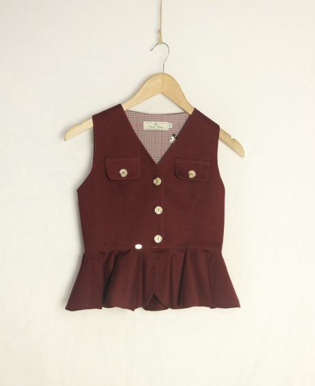 Chalequillo Niña Burdeos