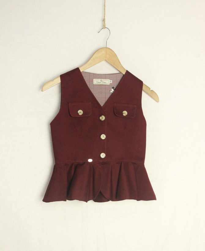 Chalequillo Niña Burdeos