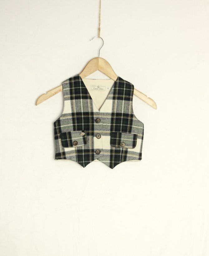 Chalequillo Niña Cuadros Corto