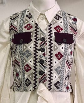 Chalequillo Niña Étnico Burdeos