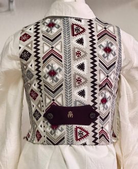 Chalequillo Niña Étnico Burdeos
