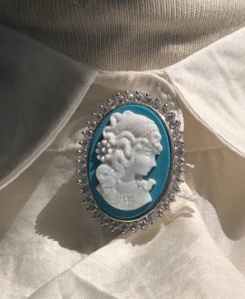 Broche Azul Plata